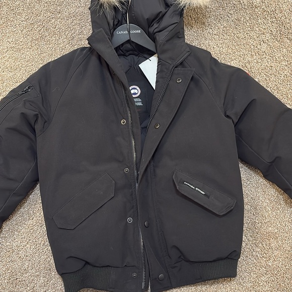 Kids Black Winter Jacket with Fur Hood - Picture 4 of 6
